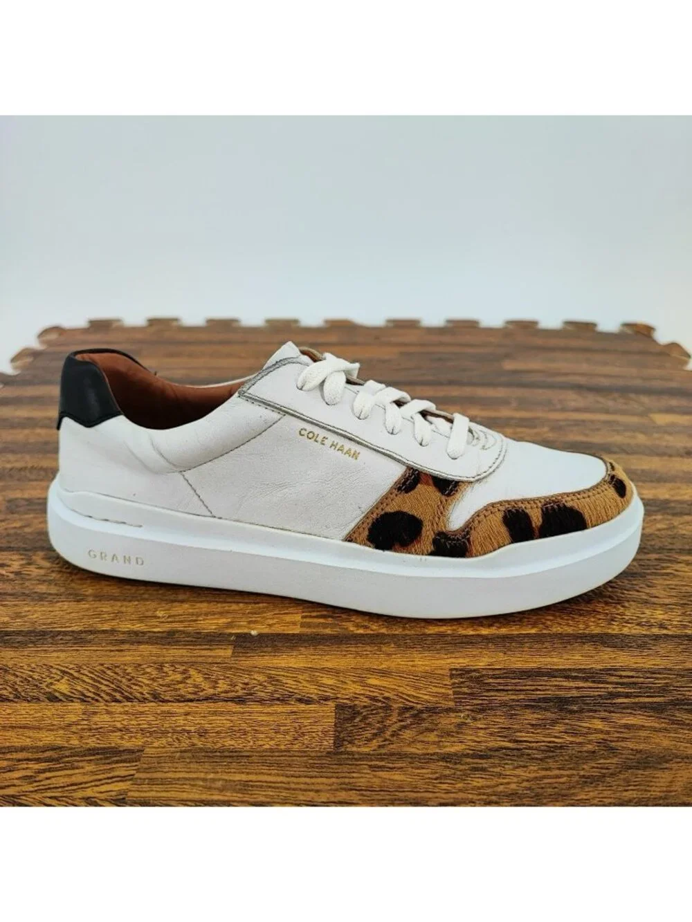Cole Haan GrandPrø Rally Court Womens 7.5US Sneakers Leather White Casual W17740 - Picture 1 of 10